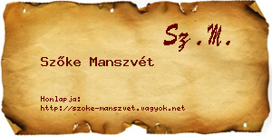 Szőke Manszvét névjegykártya